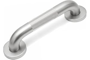 ACEDSGN 12 Inch Shower Grab Bars for Seniors 1.25'' Brushed Nickel Stainless Steel Grab Bar for Bathroom, Non Slip Knurled Sa