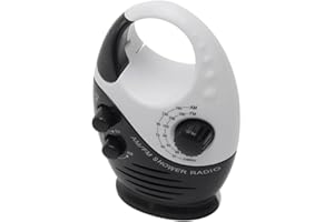 OATIPHO Waterproof Portable Am/Fm Shower Radio with Adjustable Volume, Handheld Battery-Powered Speaker for