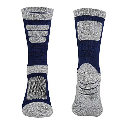 OBKJJ 5Pairs Men's Multi Performance Cushion Crew Socks for Outdoor Recreation Performance Trekking Climbing Socks - Thumbnail 3