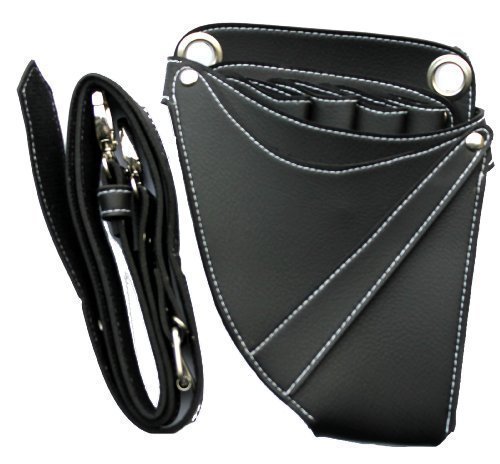 Awans Hairdressing Tools Bag Holster/Pouch, barber bag for equipment Black (Black Simple)