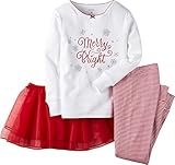 Carter's Little Girls' Christmas 2-piece Cotton Pjs with Tutu