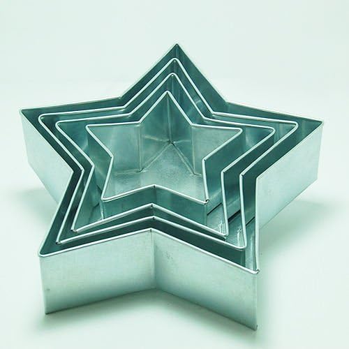 Star Shape Cake Baking Pans By Euro Tins 6" 8" 10" 12" (3" Deep) 4 Pcs.
