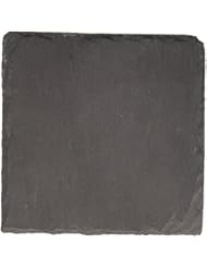 Twine Country Home Square Slate Coasters, Black