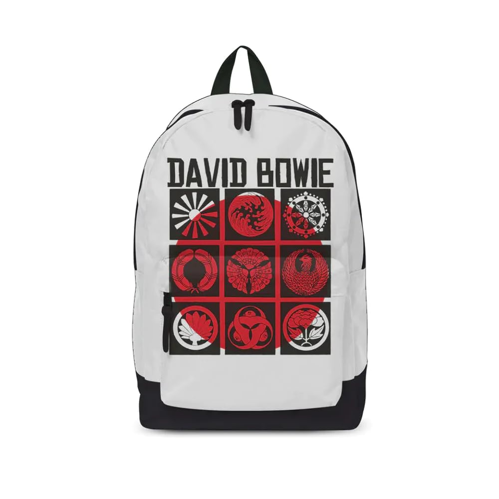 David Bowie Japan Classic Backpack/Rucksack Casual School Day Bag Official White, One Size - 43cm x 30cm x 15cm – Officially Licensed Merchandise