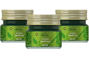 Wangwan Thai Green Balm, All-Natural Ingredients, Set of 3 Jars, 30g Each Saled Pangpon Balm, Thai Herbal Balm (3x30g SL Balm