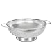 Qimh Stainless Steel Micro-perforated 6-Quart Colander Strainer with Heavy Duty Handle Ear Piercing and base, Strainer for Kitchen, Dishwasher Safe