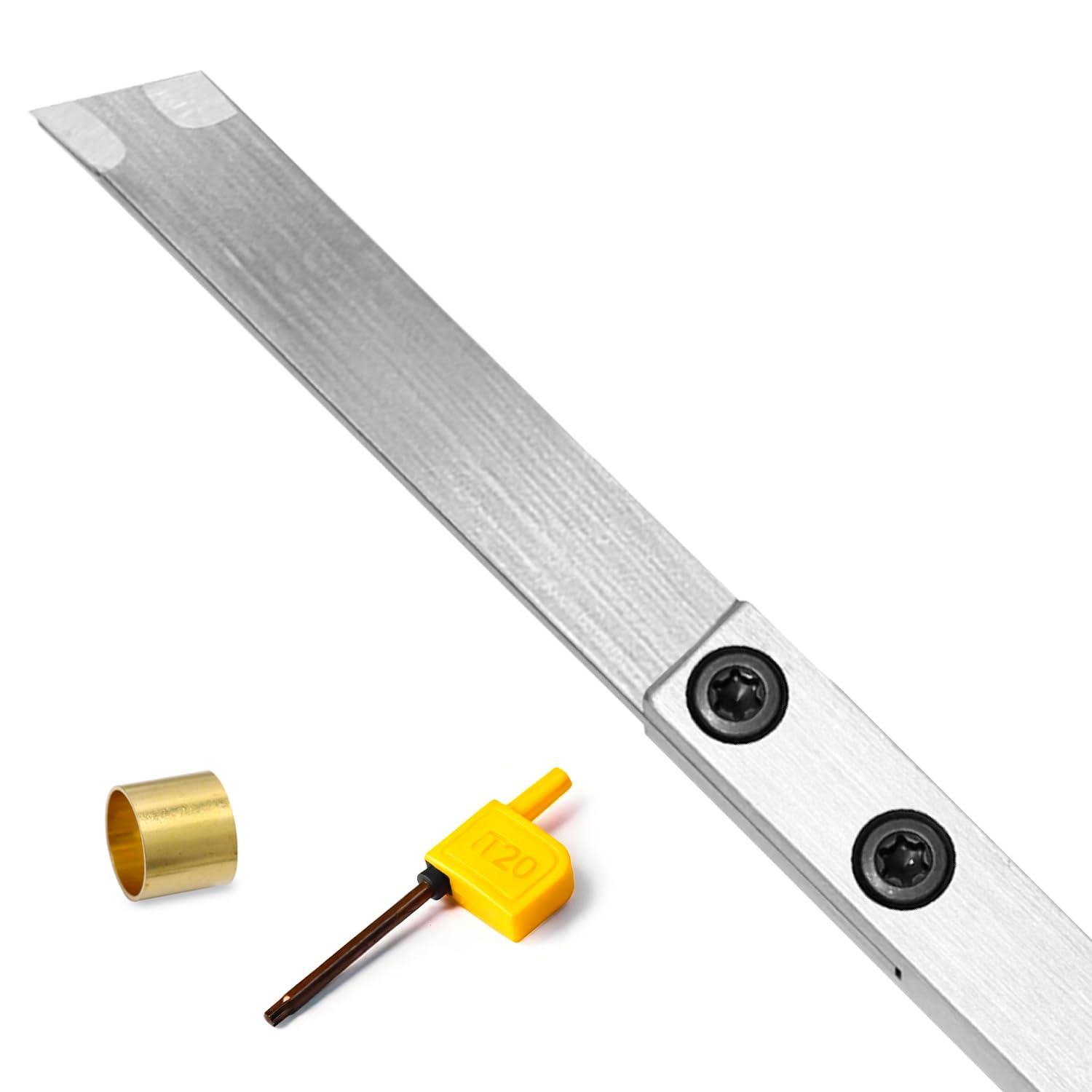 8.68 inches Carbide Parting Tool and Grooving Woodturning Tool with Copper Hoop for Wood Turning Lathe