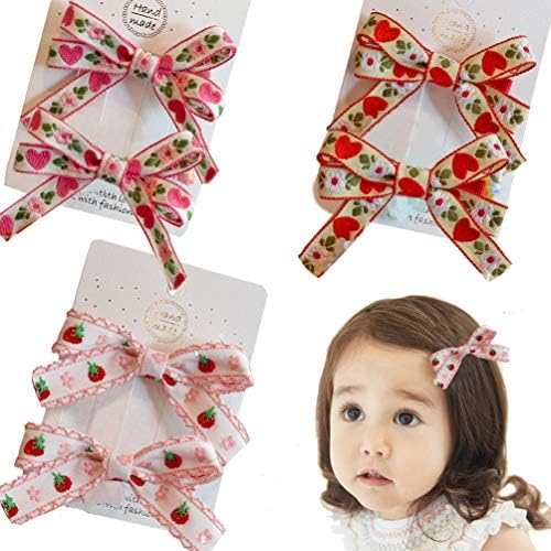 Oujyo メーカー公式 ヘアクリップこども ヘアピンベビー 小花ヘアアクセサリーキッズ おしゃれ 三つカラーセット ヘアクリップリボン 入学入園ヘアアクセサリー 和服髪飾り ヘアピン前髪 お祝いギフト 髪留め