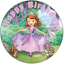 Amazon.com: 7.5 Inch Edible Cake Toppers – Royal Princess Themed ...