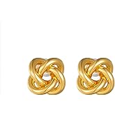 Gold Silver Knot Earrings for Women Love Knot Earrings Statement Earrings Minimalist Small Earrings Birthday Jewelry for Women