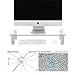 FITUEYES Glass Desktop Stand Computer Monitor Riser for Single Monitor+Laptop or Desktop DT106006GC