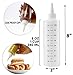 Cornucopia Brands 8-Ounce Plastic Squeeze Bottles w/ Graduated Measurements (8-Pack); Great for Kitchen, Portion Control, Condiments, Cosmetic Use & Crafts