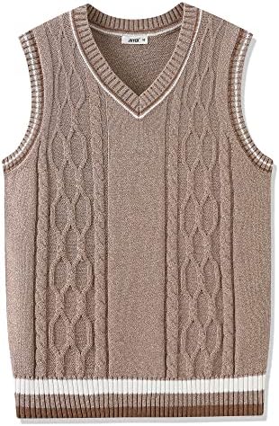 Men Women Knitted Cotton V-Neck Vest JK Uniform Pullover