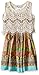 Bonnie Jean Girls' Tribal Printed Challis Lace Popover Dress