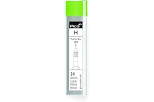 Pica Fine Dry H 7050 Refill Set Graphite Lead (9 mm, for Almost All Surfaces, for Precise Marking, Includes Eraser) 7050