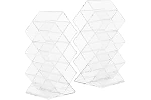 NULYLU 2pcs Acrylic Lipstick Organizer Holder with 10 Compartments, Large Capacity Storage Box for Desktop
