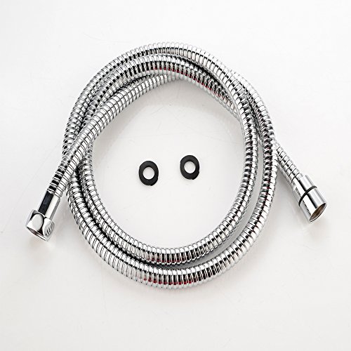 VCCUCINE Replacement 304 Stainless Steel Chrome Bath Handheld Shower Hose, 59 Inches(1.5 Meters) (4.9 Ft) Hose with Solid Brass Connector