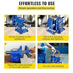 BestEquip 4" Heavy Duty Bench Vise , Double Swivel