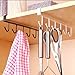 Hanging Hook Rack, Staron Kitchen Storage Rack Cupboard Hanger Chest Space Saver Organizer Hook Rack Holder (White)