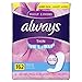 Always Thin Unscented Daily Liners, Wrapped, Regular Absorbency, 162 Count