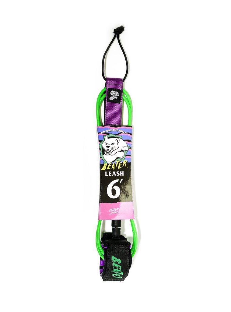 Catch Surf Beater 6' Leash, Green/Purple