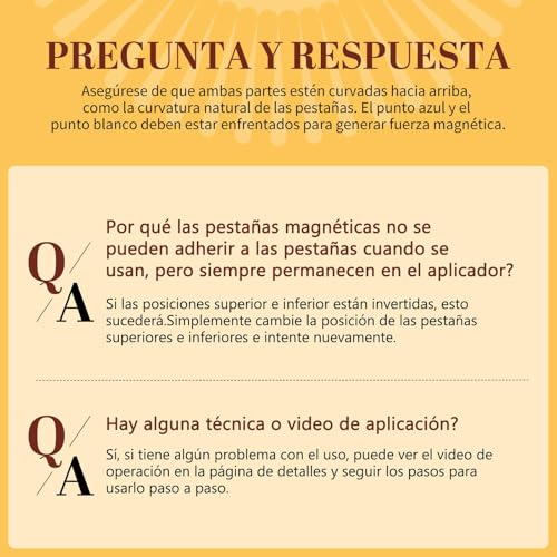 Pestañas magnéticas reutilizables QUEWEL, 2 pares, con aplicador, sin pegamento, aspecto natural, fáciles de usar y quitar (CXJM-A2)