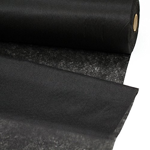 Lightweight Non-Woven Fusible Interlining Fabric, Black, By the Yard