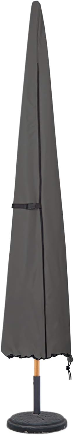 ULTCOVER Patio Umbrella Cover - 600D Waterproof Outdoor Market Umbrella Cover - Fits Market Umbrella Up to 12 Feet, Black : Garden & Outdoor
