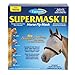 Farnam SuperMask II Shimmer Weave Mesh Horse Fly Mask Without Ears, Eye Protection from Insect Pests, Soft Silver Mesh with Black Plush Trim, Horse Size