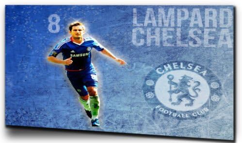 Frank Lampard - No8 - The Chelsea Legend Canvas - Color: Black And White - Canvas Size: 16" X 24"