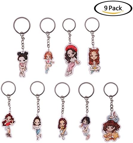 Bosushine Cute TWICE Postcards, Hand Holder Fan (keychain-1)