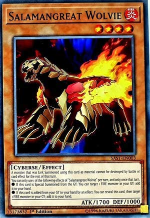 Yu-Gi-Oh! - Salamangreat Wolvie - SAST-EN003 - Savage Strike - First Edition - Common