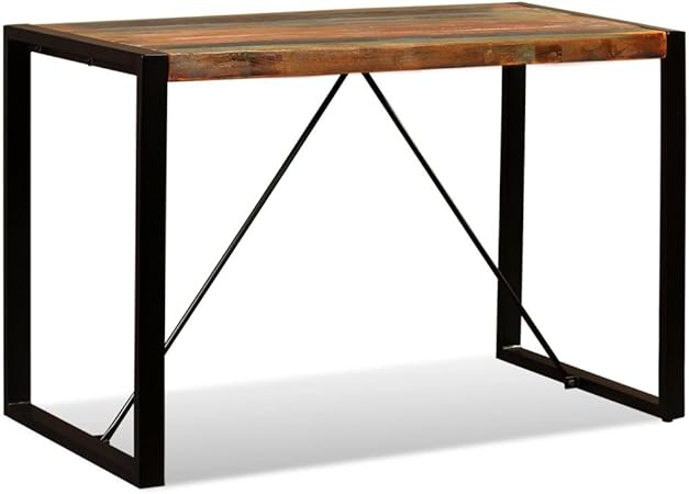 Retrome Table De Salle A Manger En Bois Massif Recycle Style Retro