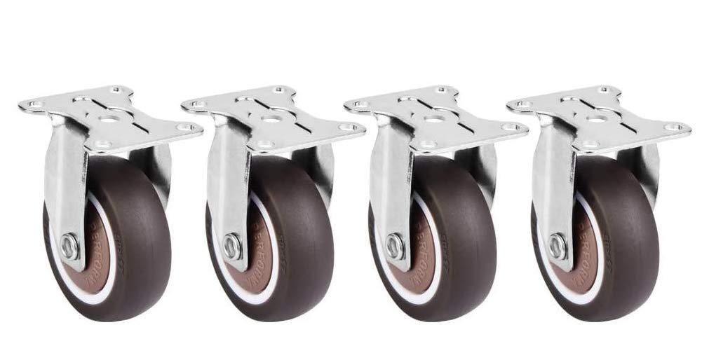Samfox Wheel Caster - 4Pcs TPE Removable Mute Chair Wheel Fixed Rubber Caster