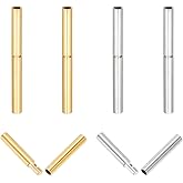 UNICRAFTALE 6 Sets 2 Colors Cylinder Bayonet Push Clasps Stainless Steel Cord End Caps 1mm Hole Leather Rope Clasps Jewelry Clasps Bracelet Necklace Clasps Leather Cord Buckle Mating Connectors