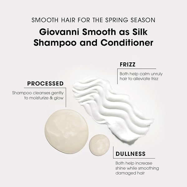 GIOVANNI SMOOTH AS SILK CONDITIONER CONDITIONER, MOISTURE HAIR CONDITIONER FOR WOMEN & MEN, MOISTURIZING WITH NATURAL INGREDIENTS FOR DAMAGED HAIR, SULFATE FREE – 24 FL OZ (PACK OF 1)