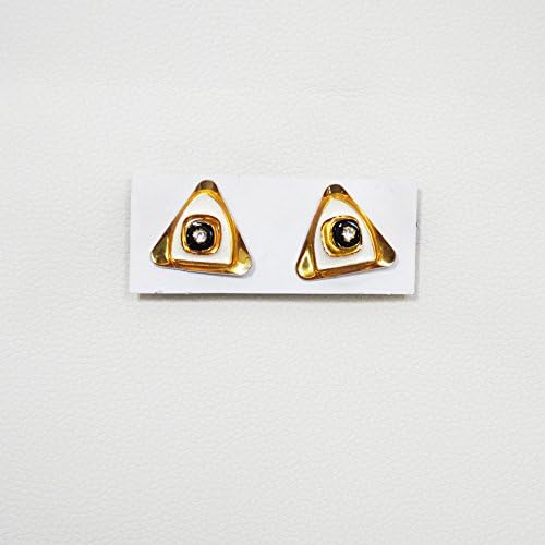 Black and White Pyramid Earrings