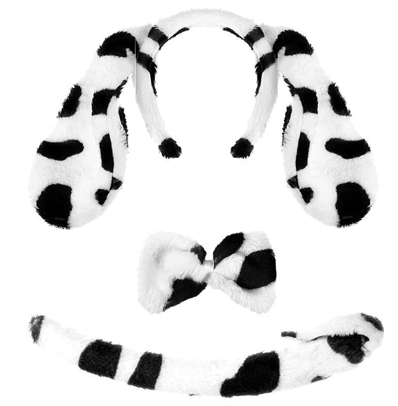 MAIGO Dalmatian Costume Adult - Dalmatian Costume Kids, Dalmatian Ears, Dog Ears Headband, Dog Costume For Kids, Dalmatian Costume, Kids Dog Costumes, Dog Ears Black White, Dalmatian Cosplay