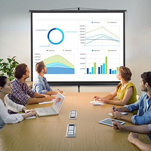 go2buy Portable Projector Screen Indoor/Outdoor Movie Theater Fast-Folding Projector Screen with Stand Legs for Projector ,Movie ,Home Theater, Classroom , Office ,Camp 4:3,84" - Thumbnail 5