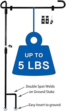 Amazon Com Maxzone Garden Flag Stand Banner Flagpole Black