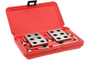 SPI 13-669-7 Setup 1-2-3 Blocks: Matched & Measured Pair with 5 Tapped Holes (5/16-18) & 6 Untapped Holes