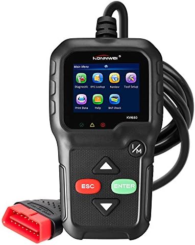 KINGBOLEN KW680 Full OBD2 Function ODB 2 Diagnostic Tool Car Engine Fault Code Reader-Scan Tool for Check Engine Light with O2 Sensor Test and On-board Monitor Test