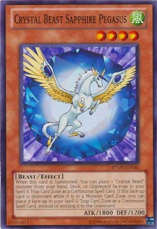 Yu-Gi-Oh! - Crystal Beast Sapphire Pegasus (RYMP-EN046) - Ra Yellow Mega-Pack - Unlimited Edition - Common