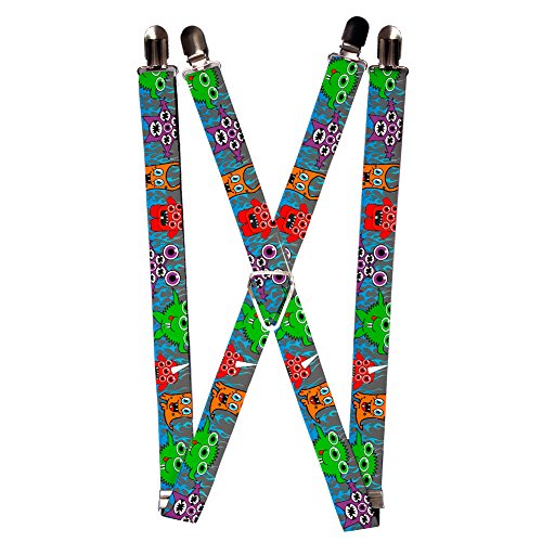 Mini Friendly Cute Smiling Alien Monster Characters Suspenders