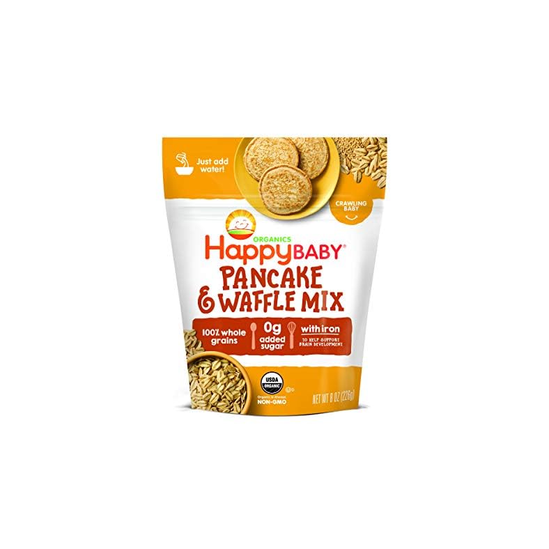 Happy Baby Organics Pancake & Waffle Mix, 8 Ounce Pouch (Pack of 1)