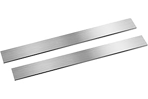 szkoo 2pcs 304 Stainless Steel Flat Bar, 3/16" x 19/16" x 12" (TxWxL) Brushed Finish Trim Strips Stainless Steel Sheet for Kitchen DIY Craft Making