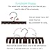 MEZOOM Belt Rack 2pcs Belt Hangers Tie Holder Homeware Closet Organizer with Stainless Steel 360° Swivel Hook for Belts Ties Scarves