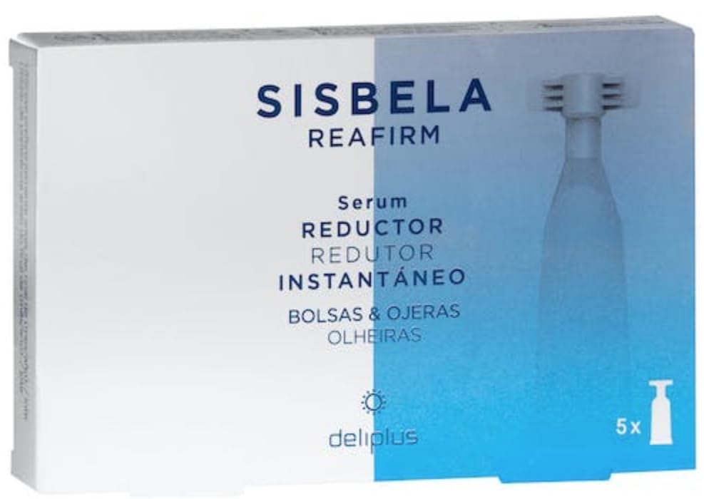 Deliplus Sisbela Reafirm Instant Reducing Serum for Bags and Dark Circles - Box of 5 Units of 2 ml (10 Ml). Avoid Sensitive Skin