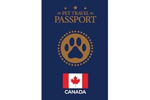 Pet Passport CANADA & Medical Record, for Pet Health and Travel Size 4"x 6": Normal CANADA passport size this Pet Health & Va