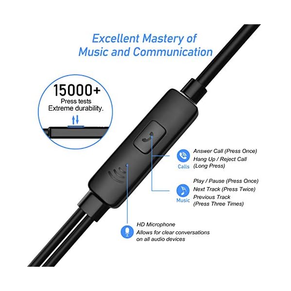 Blukar-Earphones-In-Ear-Headphones-Earphones-with-High-Sensitivity-Microphone-Noise-Isolating-High-Definition-Pure-Sound-for-iPhone-iPod-iPad-MP3-Players-Galaxy-etc Blukar Earphones, In-Ear Headphones Earphones High Sensitivity Microphone - Noise Isolating, High Definition, Pure Sound…
